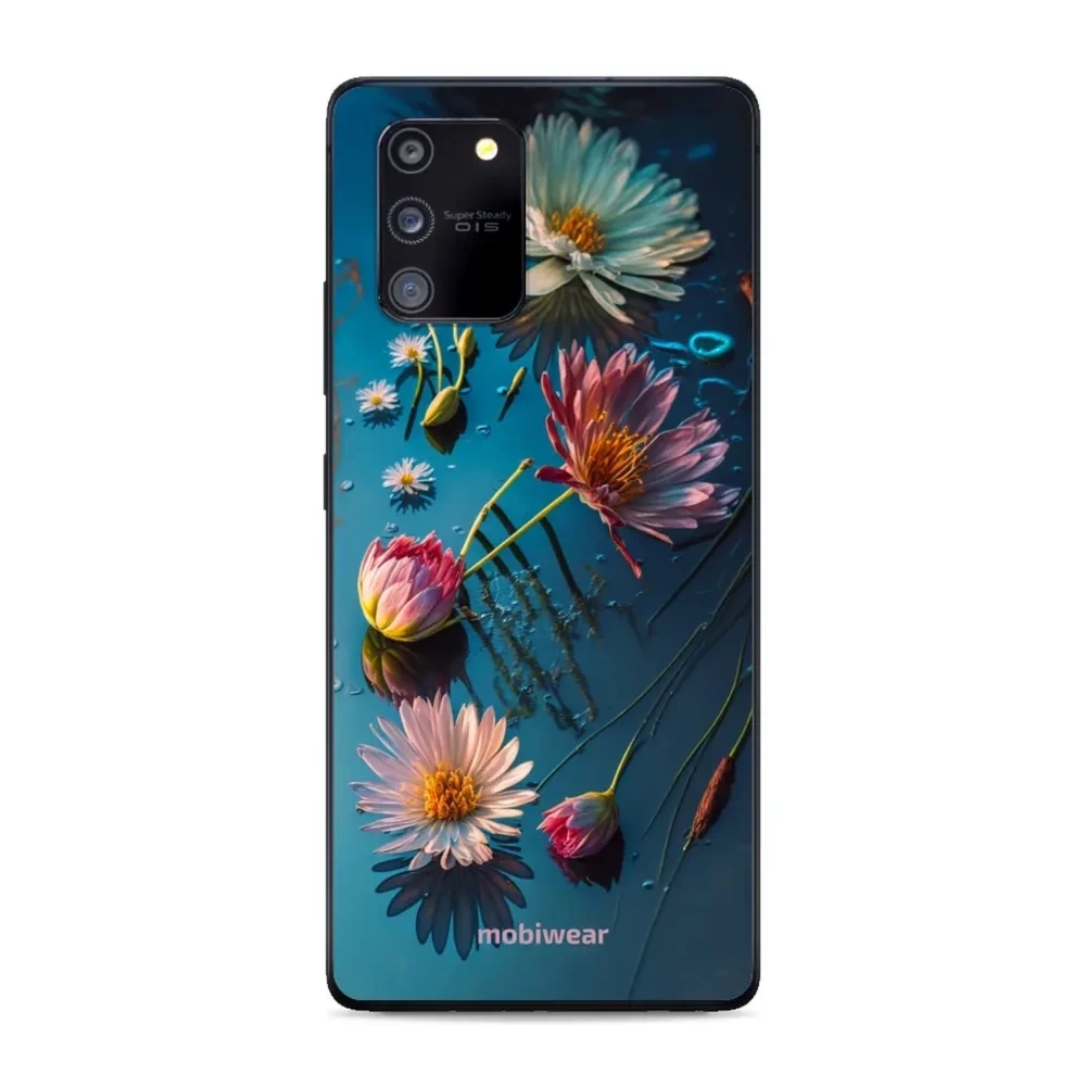 Etui ochronne do Galaxy S10 Lite, Mobiwear Glossy Case, niebiesko-kwieciste
