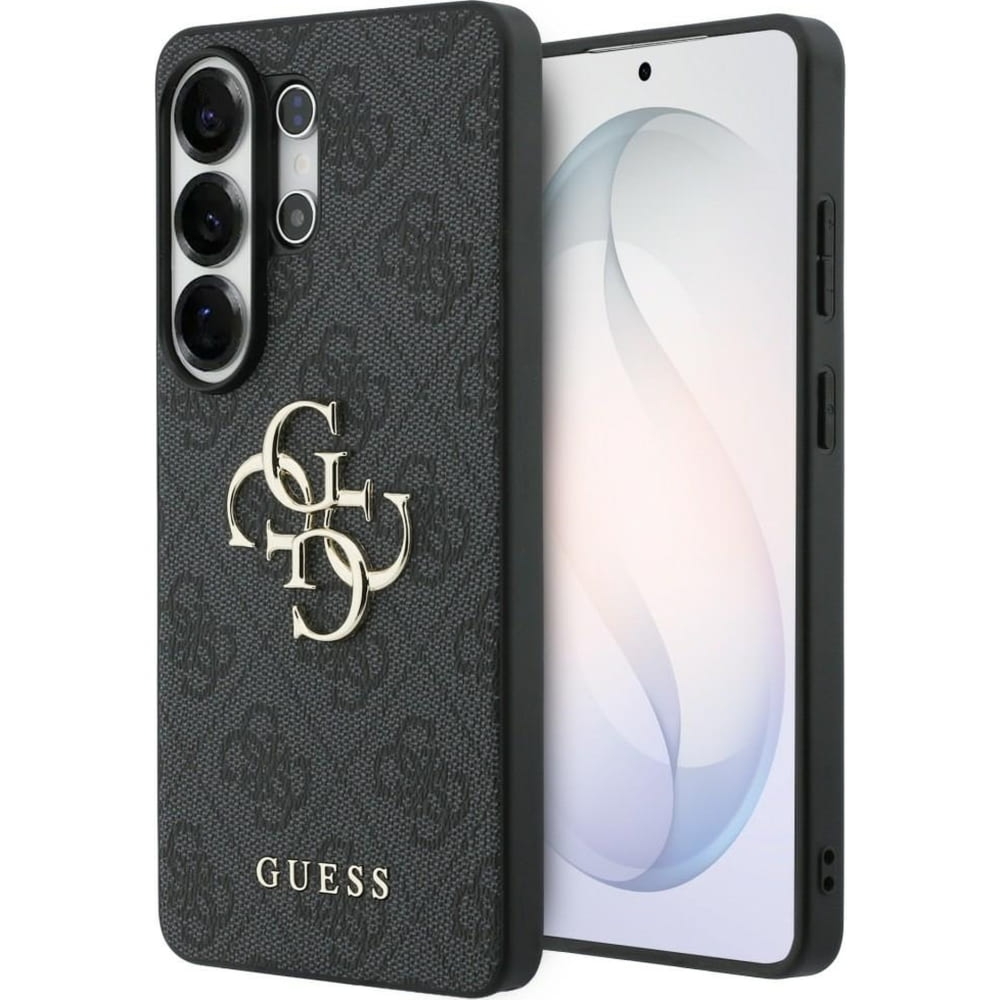 Etui Guess Hardcase Leather do Galaxy S26 Ultra, czarne z Big Logo Guess