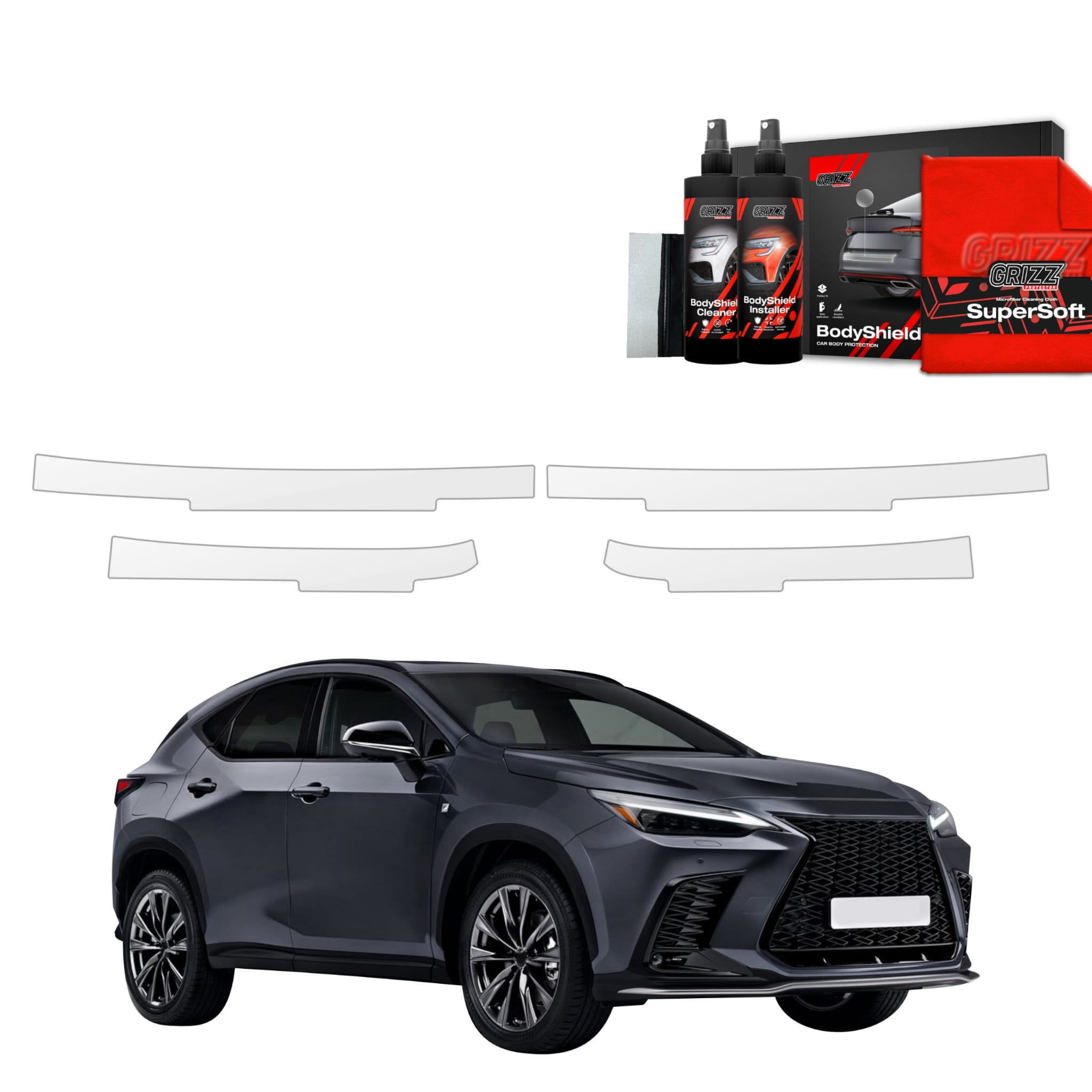 4w1 Folia ochronna na progi Grizz Protector do Lexus NX 350h (2021-2023)
