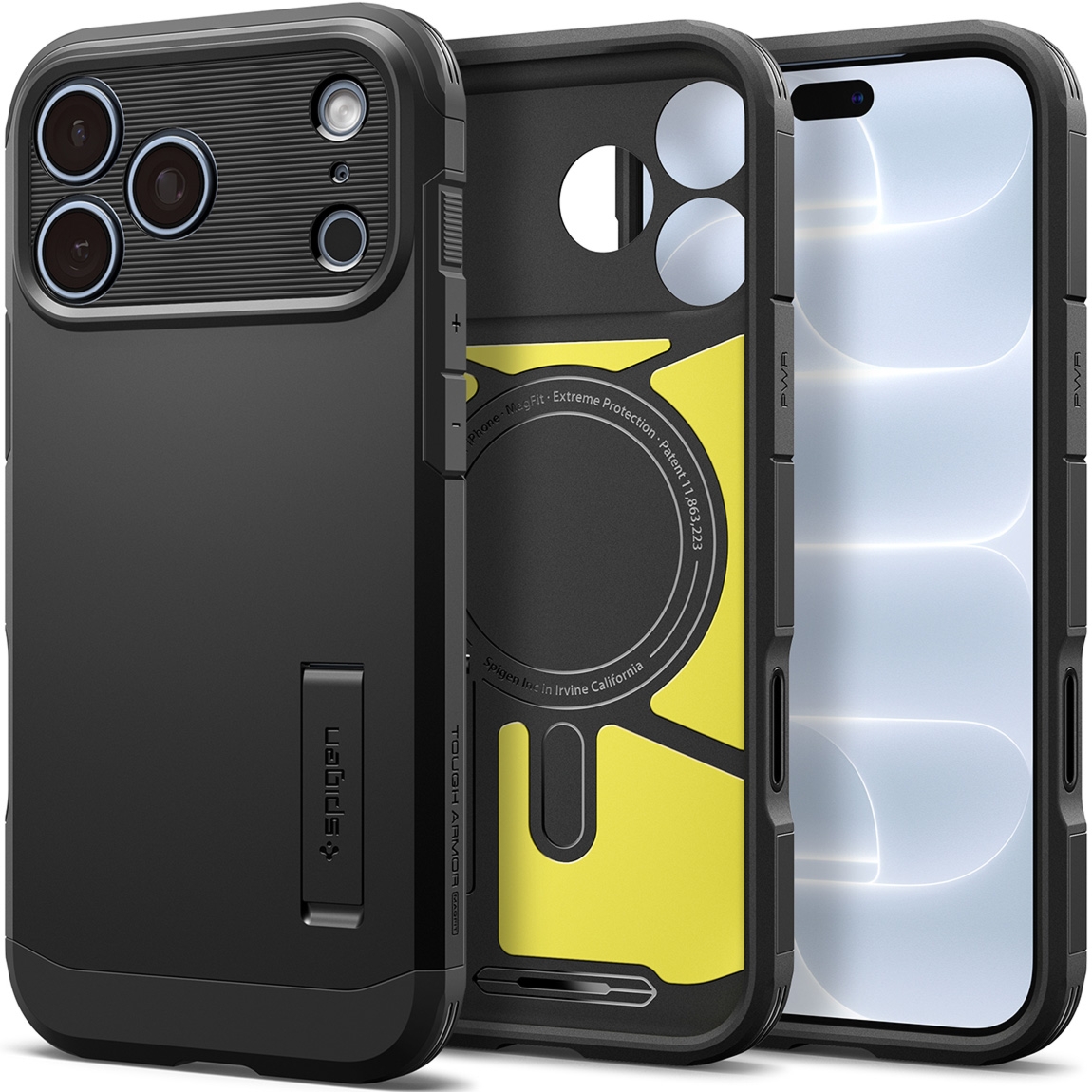 Etui Spigen Tough Armor T Mag (CC) do MagSafe do iPhone 18 Pro, czarne
