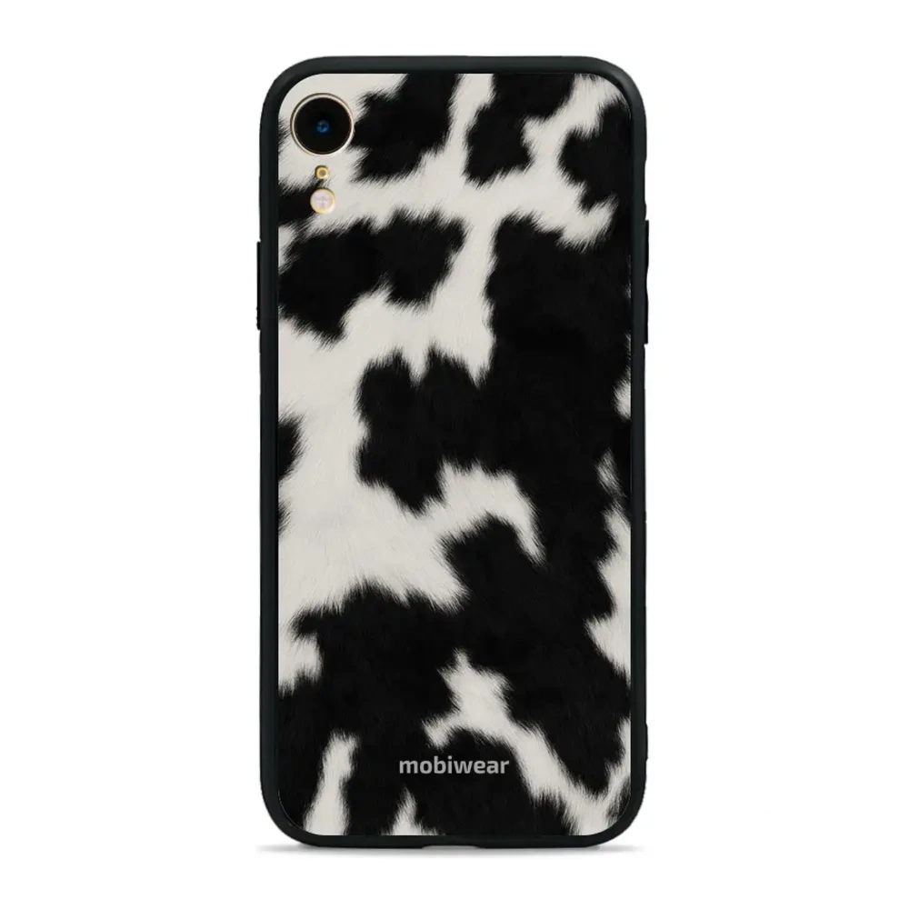 Etui ochronne do iPhone Xr, Mobiwear Glossy Case, krowie futerko