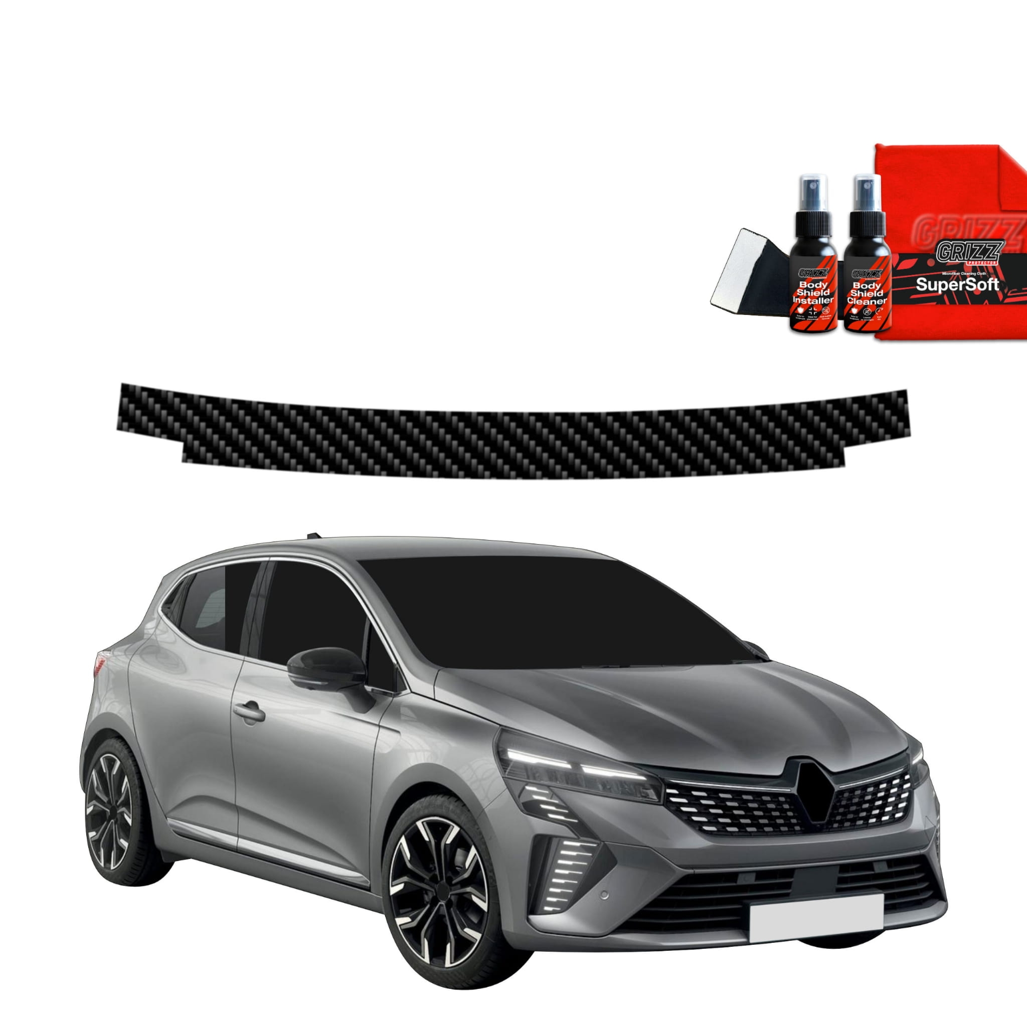 Folia karbonowa Grizz Protector na próg bagażnika do Renault Clio (2020-2024)