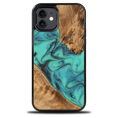 Image of Drewniane etui Bewood do iPhone 12 / 12 Pro, Turquoise