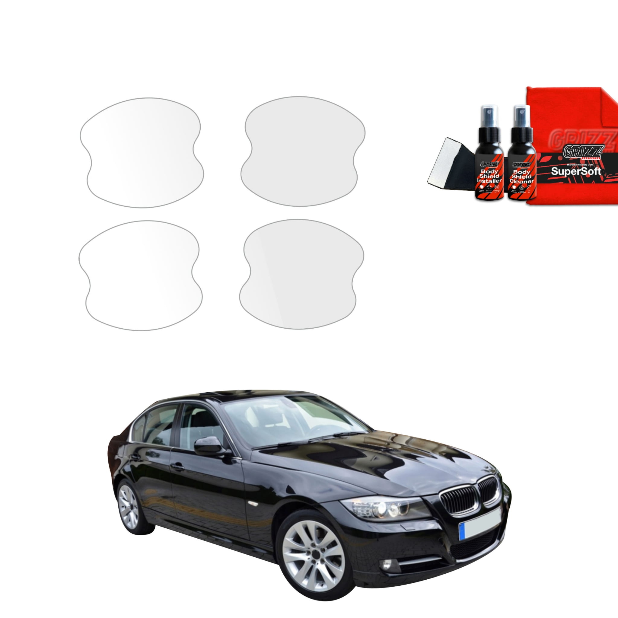 4w1 Folia ochronna pod klamki Grizz Protector do BMW 3 E90 Sedan LCI (2008-2012)