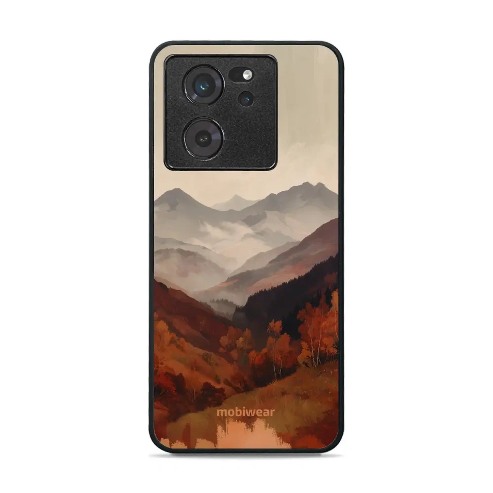 Etui ochronne do Xiaomi 13T, Mobiwear Glossy Case, mglista dolina w górach