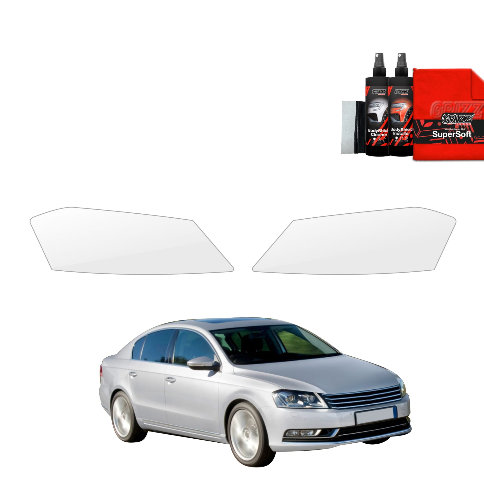 2w1 Folia ochronna na lampy Grizz Protector do Volkswagen Passat B7 Sedan (2010-2014)