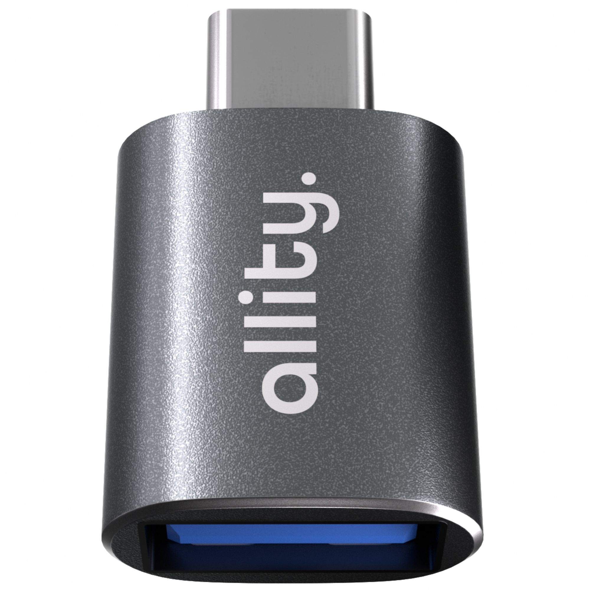 Adapter USB Allity ABA-102 z USB-C (męskie) do USB-A (żeńskie), szary
