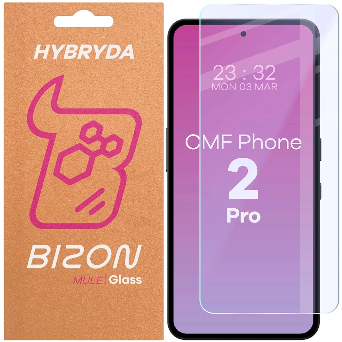 Elastyczne szkło hybrydowe Bizon Hybrid Mule do Nothing CMF Phone 2 Pro