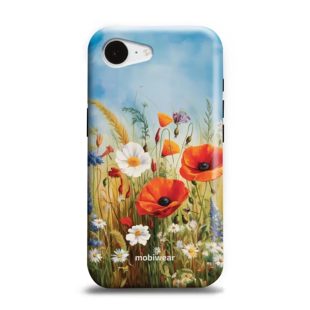 Etui ochronne do iPhone 17e / 16e, Mobiwear Elite Pro, łąkowe kwiaty