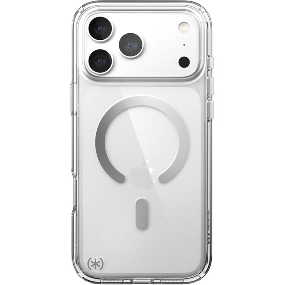 Etui Speck Presidio Perfect-Clear do MagSafe do iPhone 18 Pro Max / 17 Pro Max, przezroczysto-srebrne
