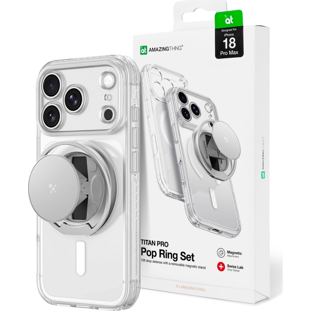 Etui AmazingThing Titan Pro Pop Lens do iPhone 18 Pro Max, przezroczyste