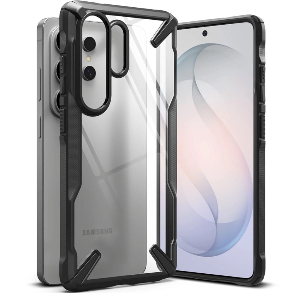 Etui Ringke Fusion X do Galaxy S26 Ultra, przezroczyste z czarną ramką
