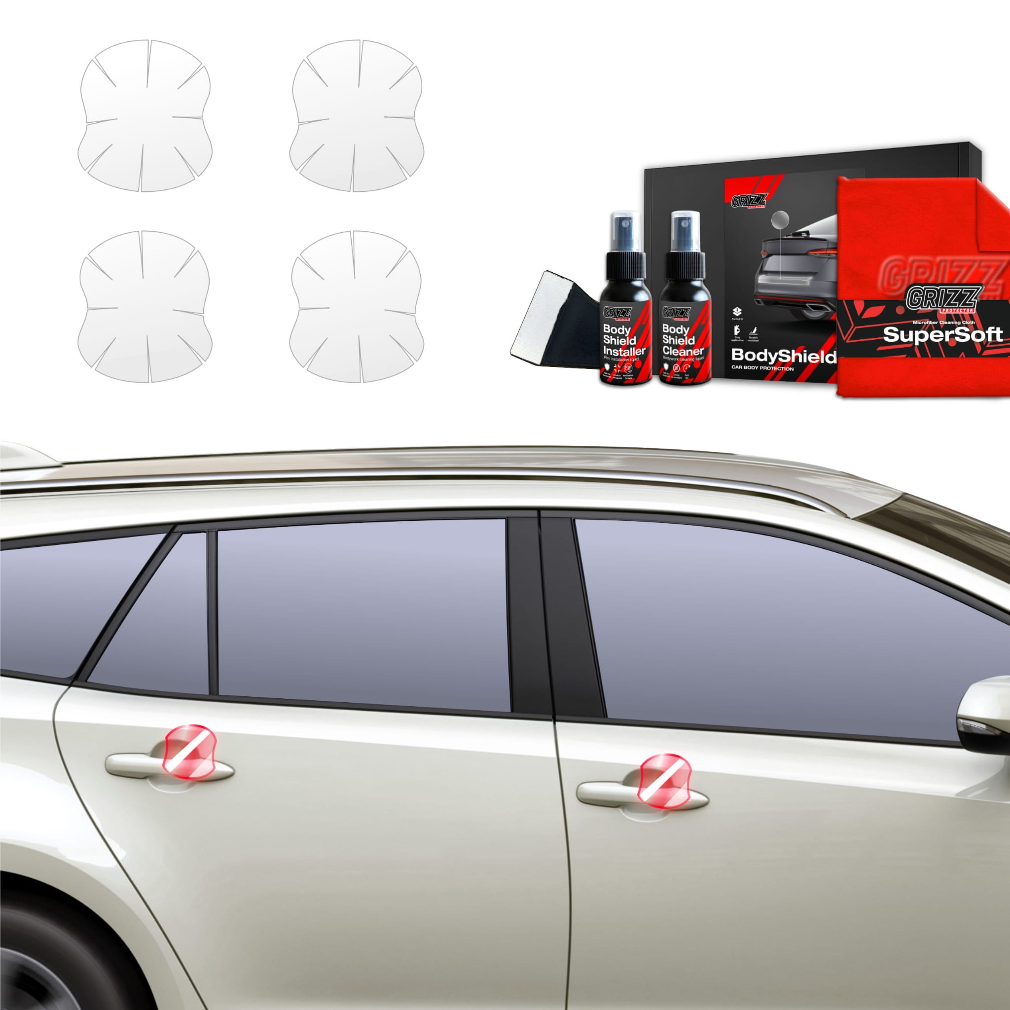 4w1 Folia ochronna Grizz Protector pod klamki do Toyota Corolla Kombi Facelift (2022-2026)