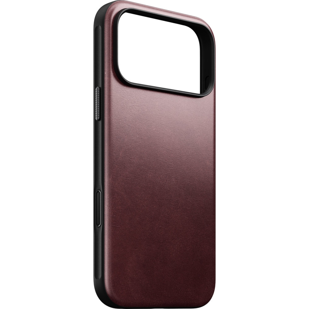 OUTLET: Etui z naturalnej skóry Nomad Modern Leather Case Horween Series do MagSafe do iPhone 18 Pro Max / 17 Pro Max, burgundowe