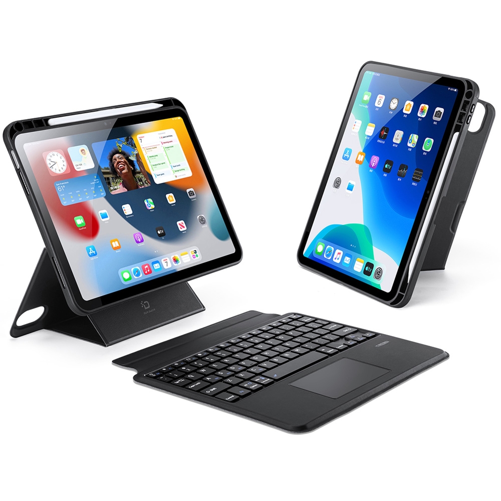 Etui z podświetlaną klawiaturą Bluetooth Dux Ducis (DK Series) do Apple iPad 10.9 2022, czarne