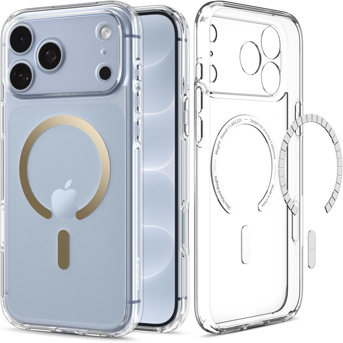 OUTLET: Etui Spigen Ultra Hybrid Mag do MagSafe do iPhone 18 Pro Max, przezroczysto-złote