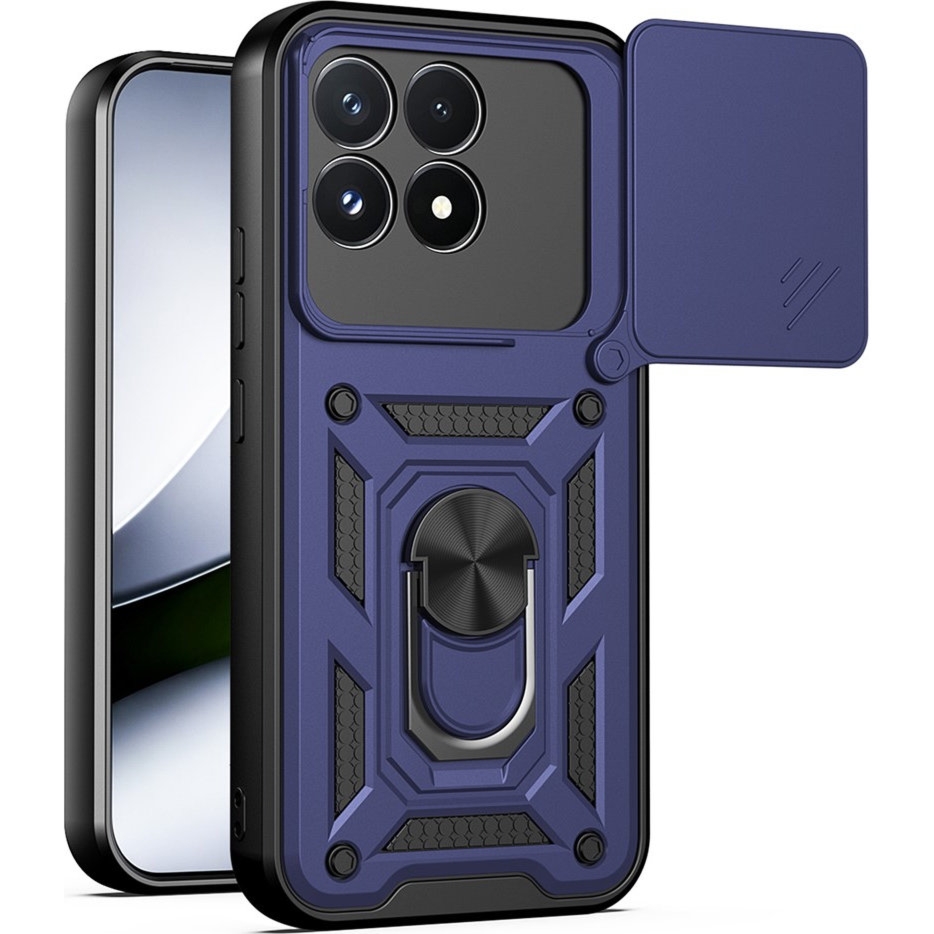Etui z ochroną aparatu Techsuit CamShield Series do Xiaomi POCO F9 Pro, niebieskie