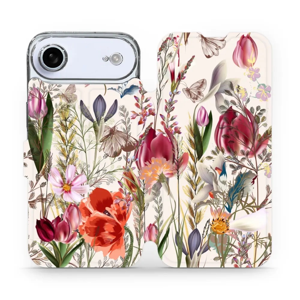 Etui z klapką do iPhone Air, Mobiwear Book, bukiet kwiatów