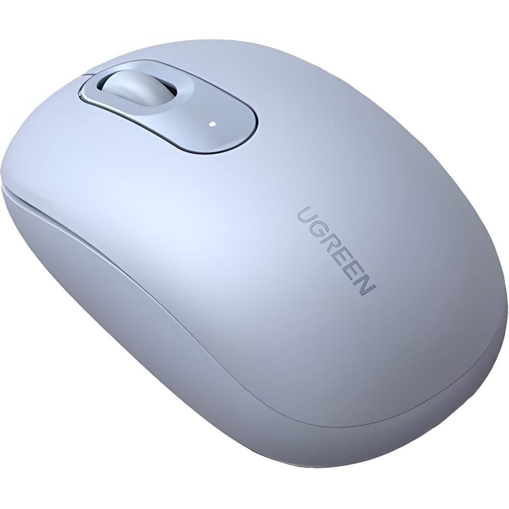 Image of Bezprzewodowa mysz optyczna, Ugreen MU105 Wireless Mouse, USB 2.4GHz, błękitno-szara