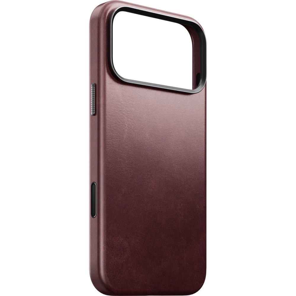 Skórzane etui Nomad Traditional Leather Case Horween Series do MagSafe do iPhone 18 Pro Max / 17 Pro Max, burgundowe