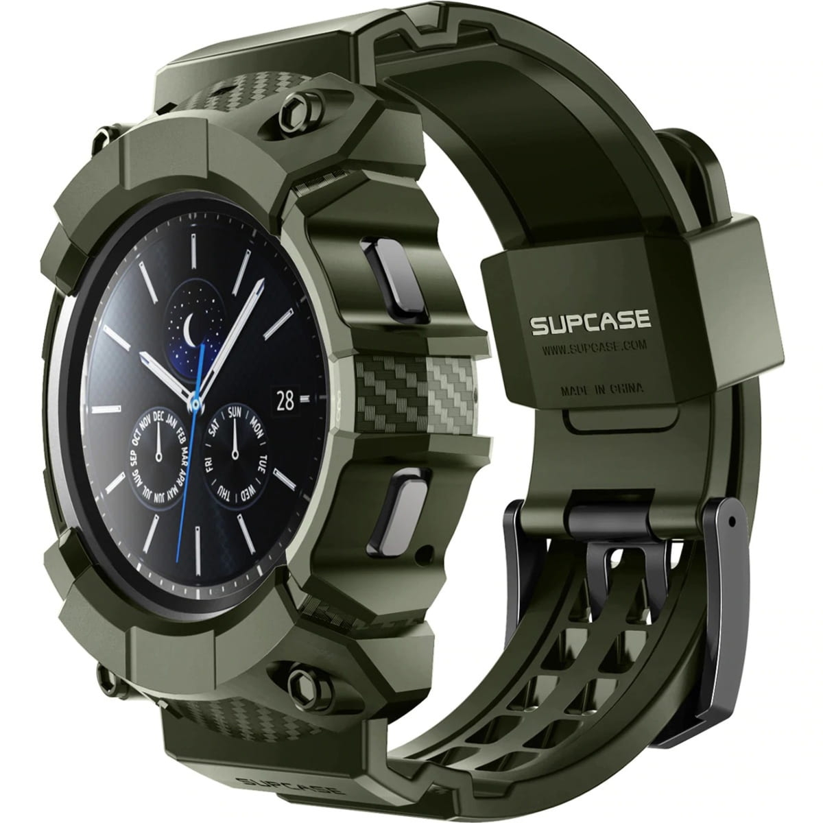 OUTLET: Etui z paskiem Supcase UB Pro Galaxy Watch 4 Classic 46mm, zielone