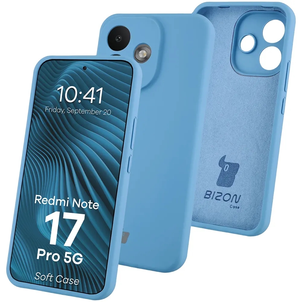 Silikonowe etui Bizon Soft Case do Xiaomi Redmi Note 17 Pro 5G, niebieskie