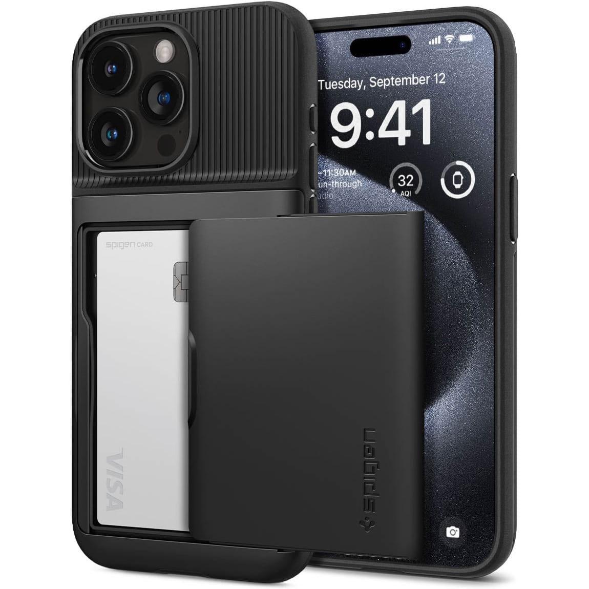 OUTLET: Etui Spigen Slim Armor CS do iPhone 15 Pro, czarne