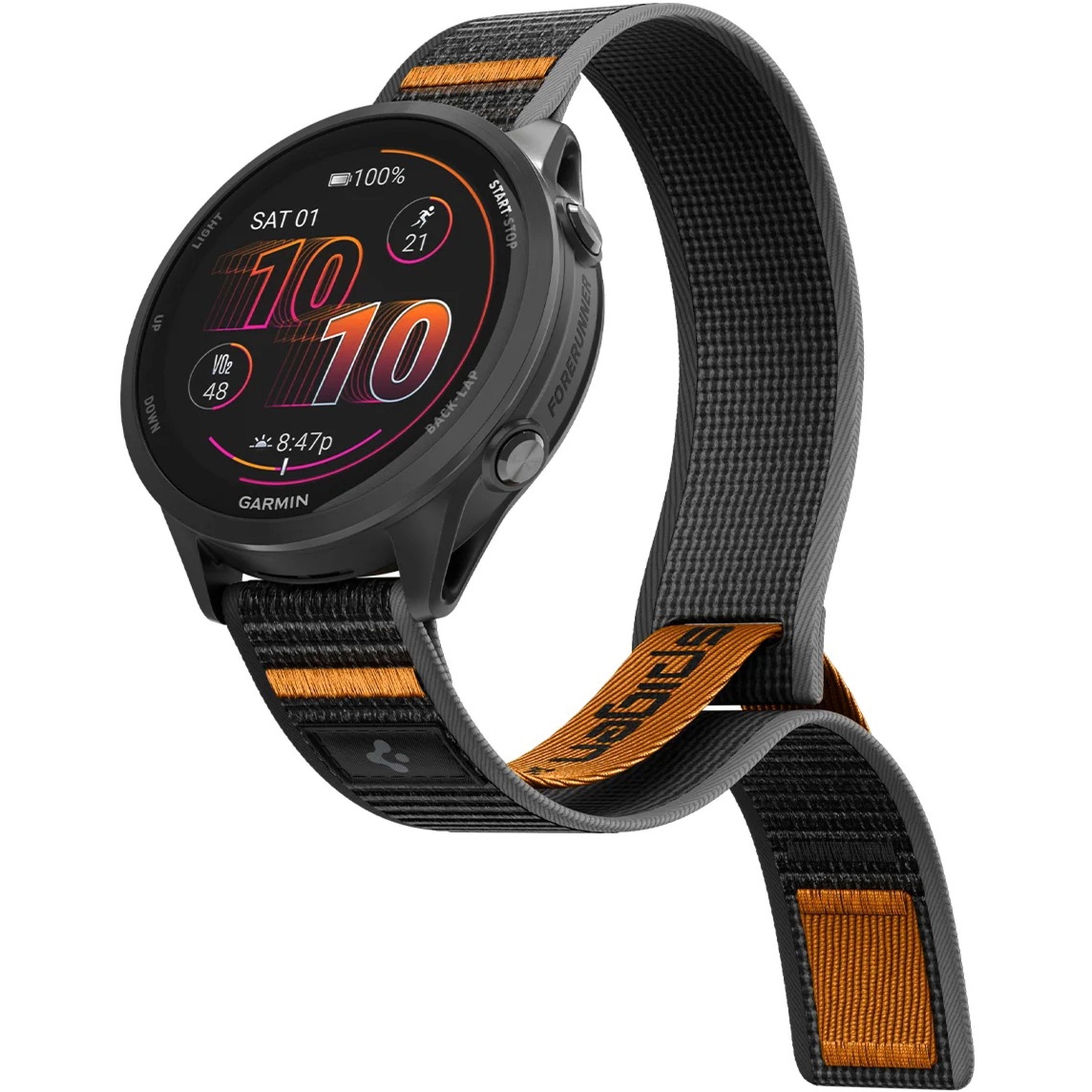 OUTLET: Pasek Spigen Athlex Air 2 do smartwatcha QuickRelease 22 mm, czarno-pomarańczowy