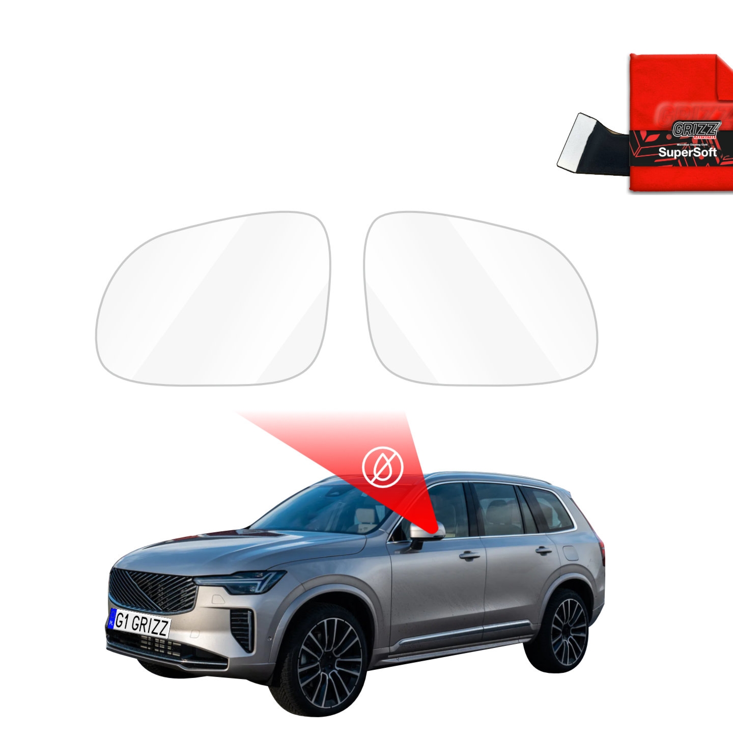 Folia przeciwdeszczowa Grizz Protector na lusterka do Volvo XC90 (2026)