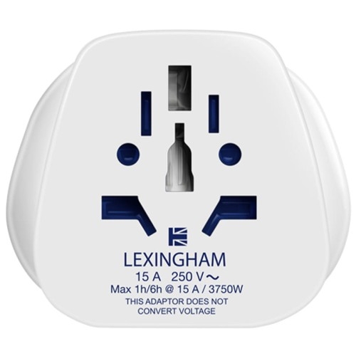 Image of Adapter podróżny / przejściówka Lexingham z wyjściem EU, 2 szt. białe