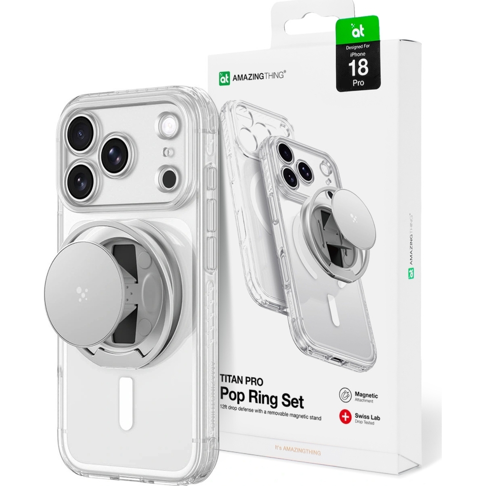 Etui AmazingThing Titan Pro Pop Lens do iPhone 18 Pro, przezroczyste