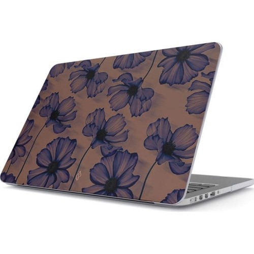 Image of Etui Burga Velvet Night Tough do MacBook Air 13,6" M3 2024 / M2 2022, brązowo-granatowe