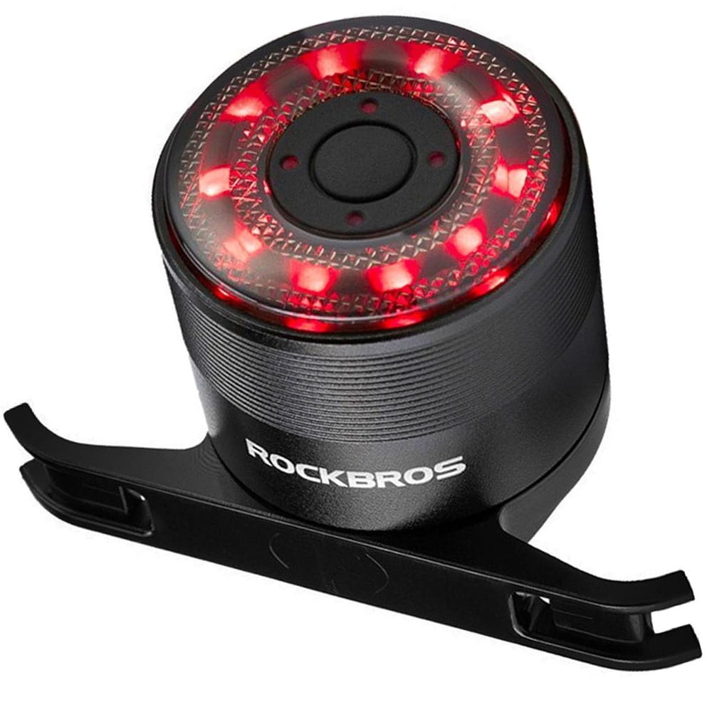 Image of OUTLET: Lampka rowerowa tylna Rockbros Q1 Samurai pod siodełko, 7 kolorów LED, czarna