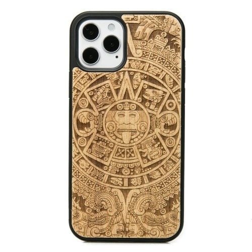 Image of Drewniane etui do iPhone 12 Pro / 12, Bewood Kalendarz Aztecki Aniegre