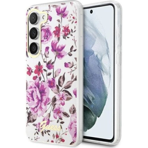 Image of Etui Guess Hardcase Flower Collection do Galaxy S23 5G, białe