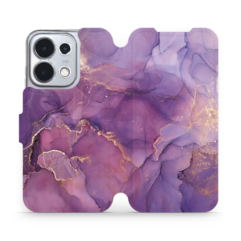 Etui z klapką do Oppo Reno16 Pro 5G, Mobiwear Book, fioletowe