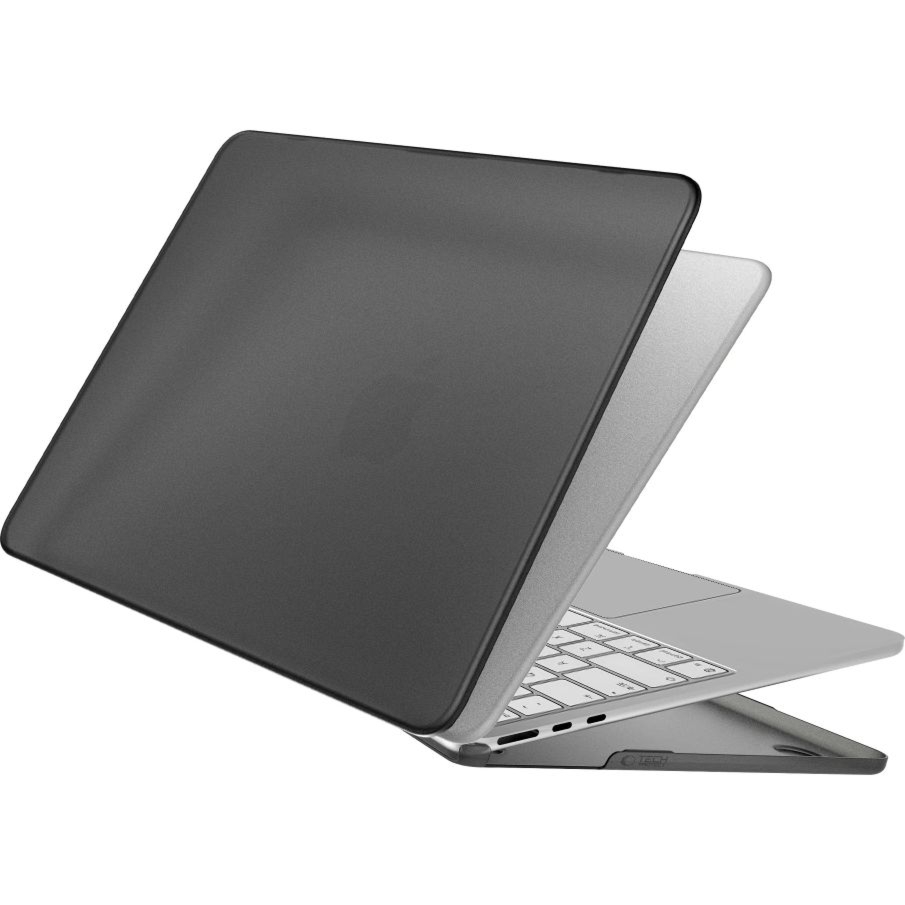 OUTLET: Etui ochronne Tech-Protect Softshell do MacBook Air 13.6″ M5 / M4 / M3 / M2, matowe półprzezroczysto-czarne