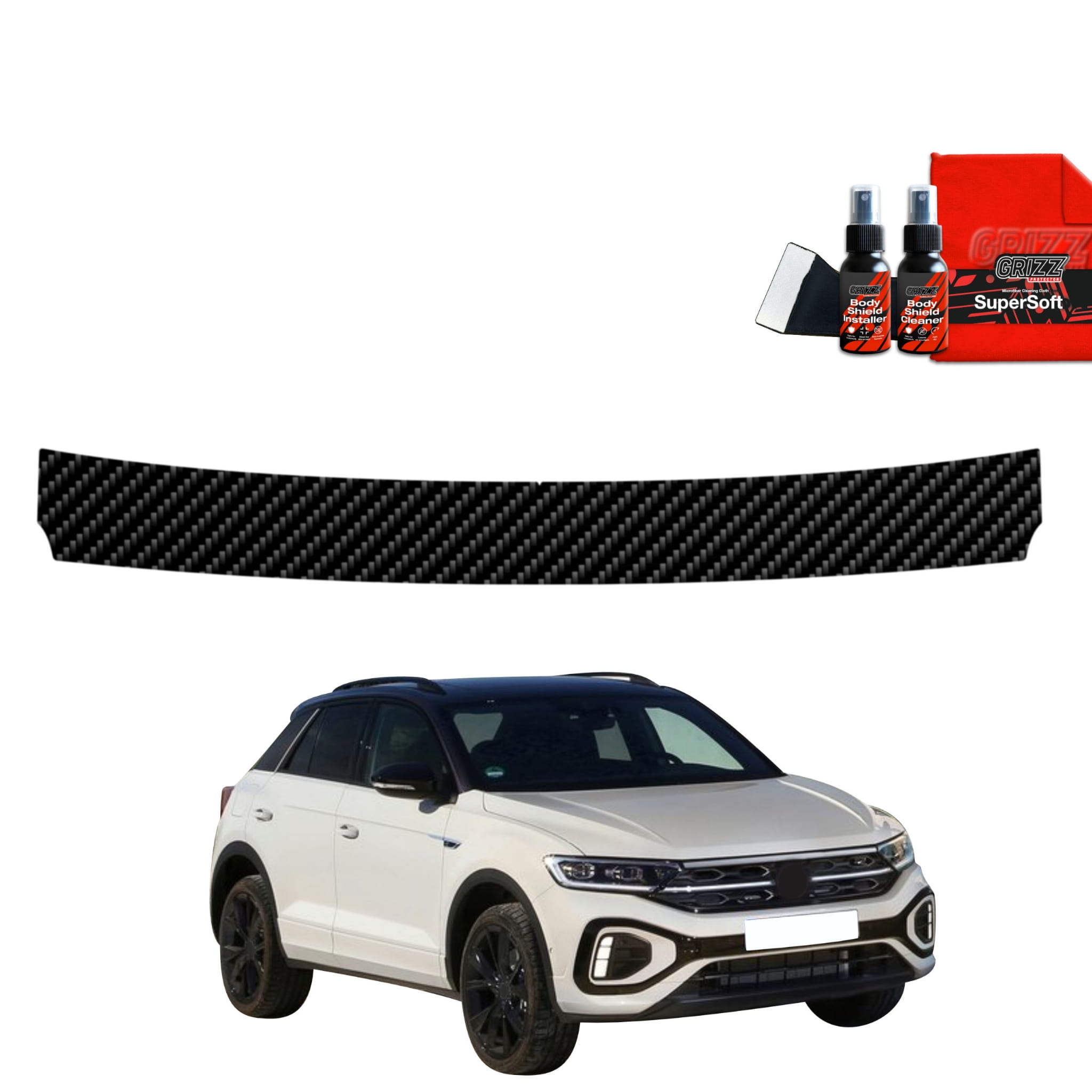 Folia karbonowa Grizz Protector na próg bagażnika do Volkswagen VW T-Roc (2021-2025)