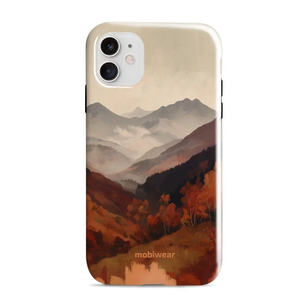 Etui ochronne do iPhone 11, Mobiwear Elite Pro, mglista dolina w górach