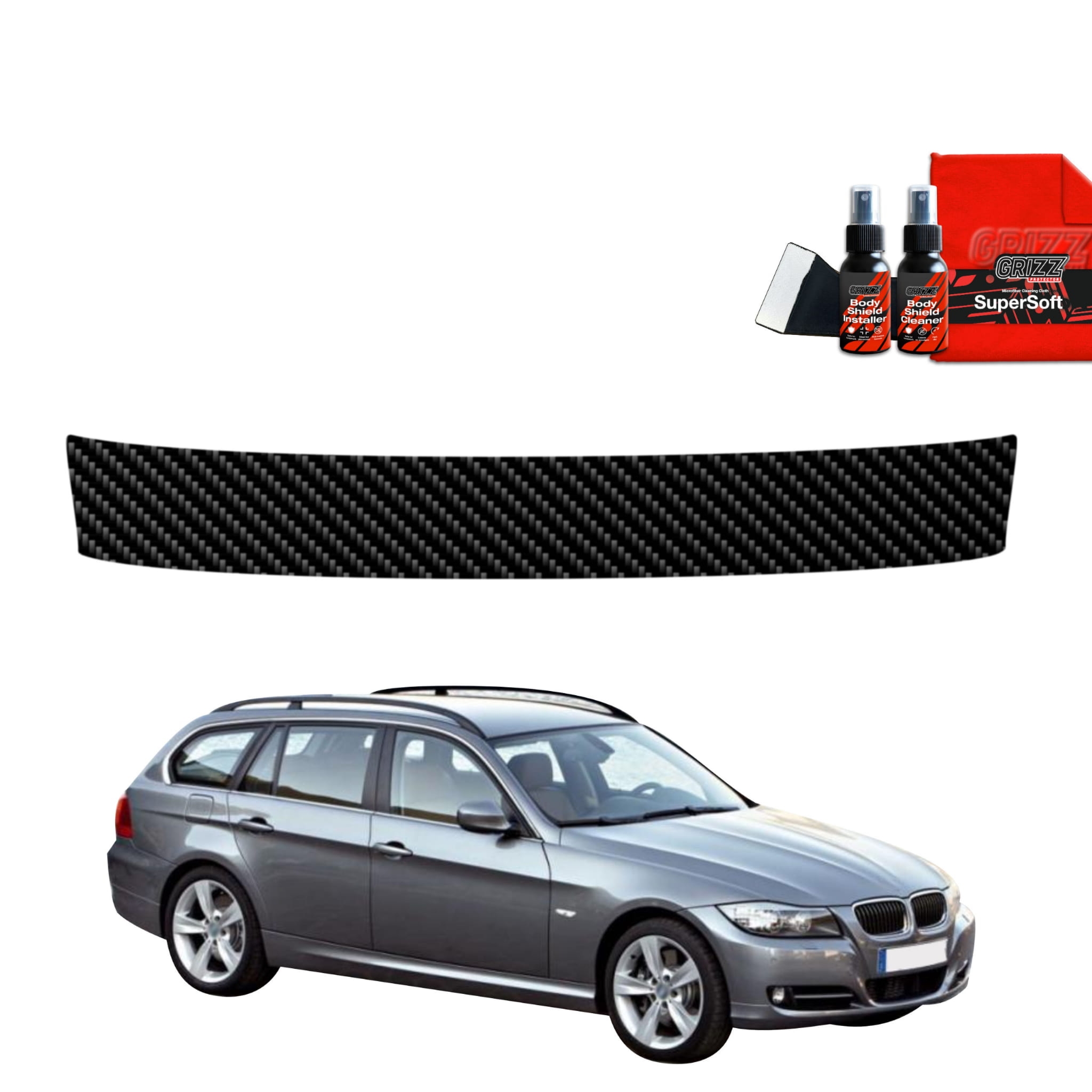 Folia karbonowa Grizz Protector na próg bagażnika do BMW 3 E91 Kombi Pre-LCI (2004-2008)