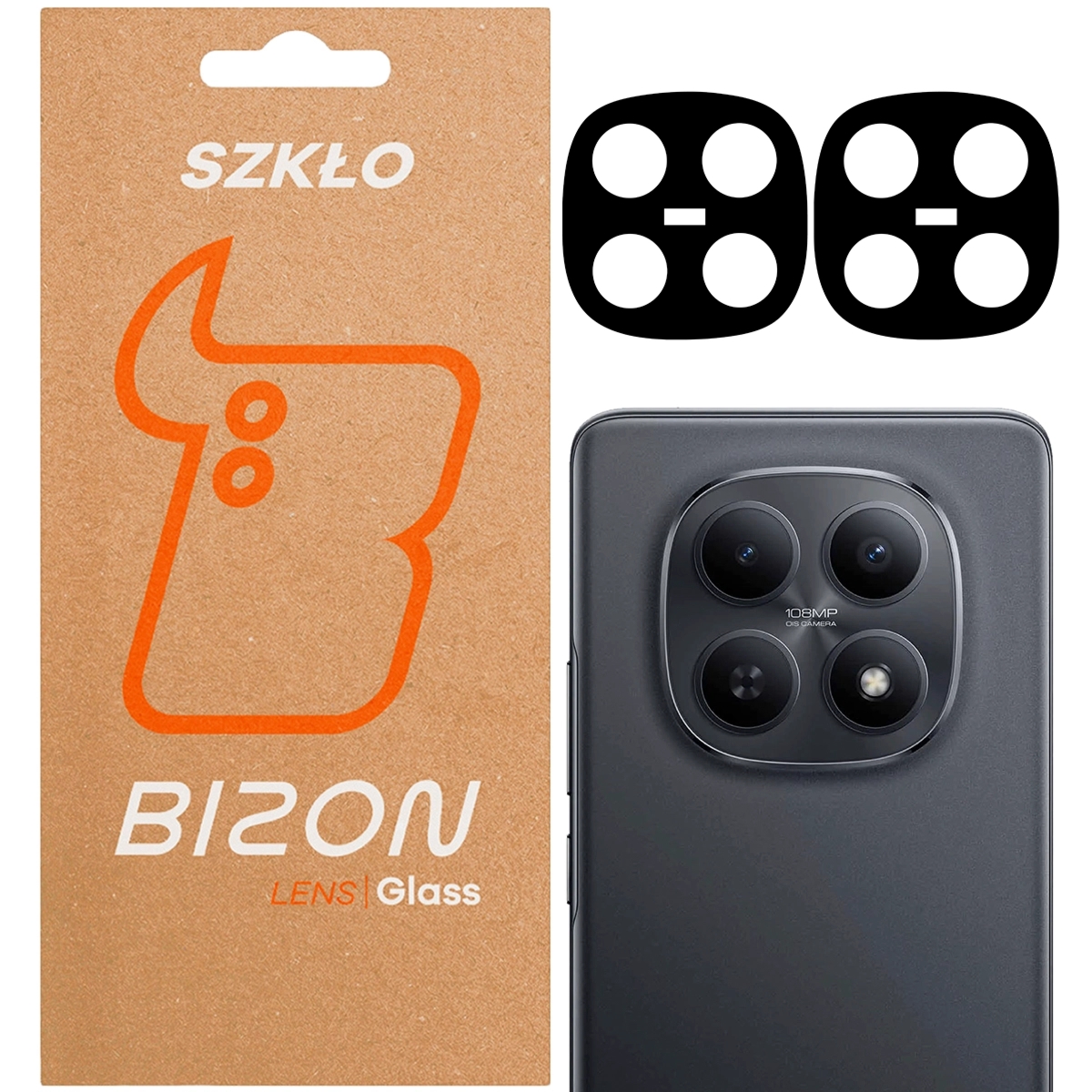 Szkło na aparat Bizon Glass Lens do Xiaomi Redmi Note 15 5G / Poco M8 5G, 2 sztuki