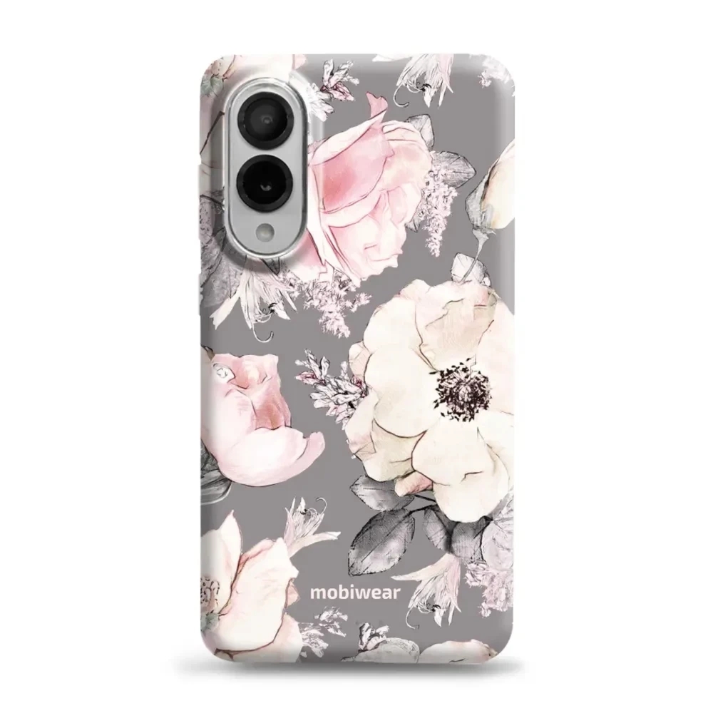 Etui ochronne do Galaxy S25 Edge, Mobiwear Elite Pro, różowo-kwieciste