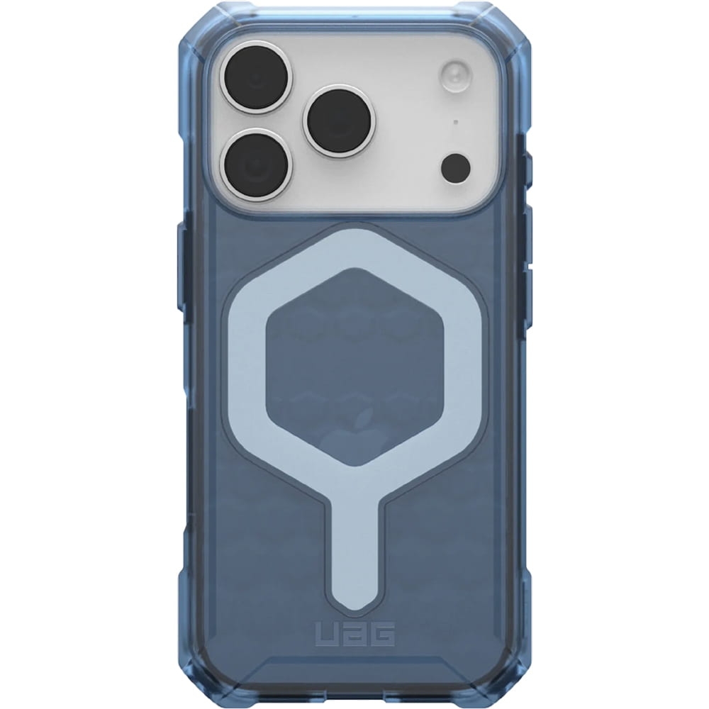 Etui pancerne UAG Essential Armor Mag do iPhone 18 Pro / 17 Pro, półprzezroczyste z niebieskim