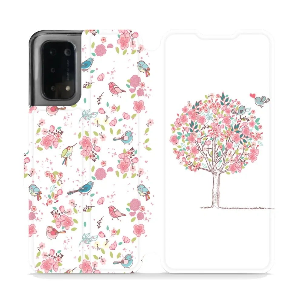Etui z klapką do Oppo A54 5G, Mobiwear Book, różowy gaj