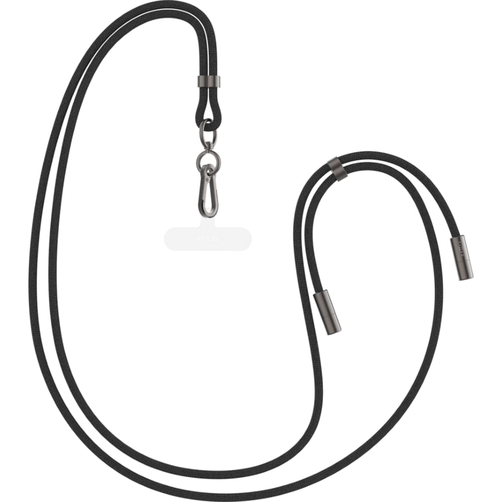 OUTLET: Smycz do telefonu z kablem 2w1 Fixed Neck Cable USB-C / USB-C PD 60W, 1,6 m, czarna