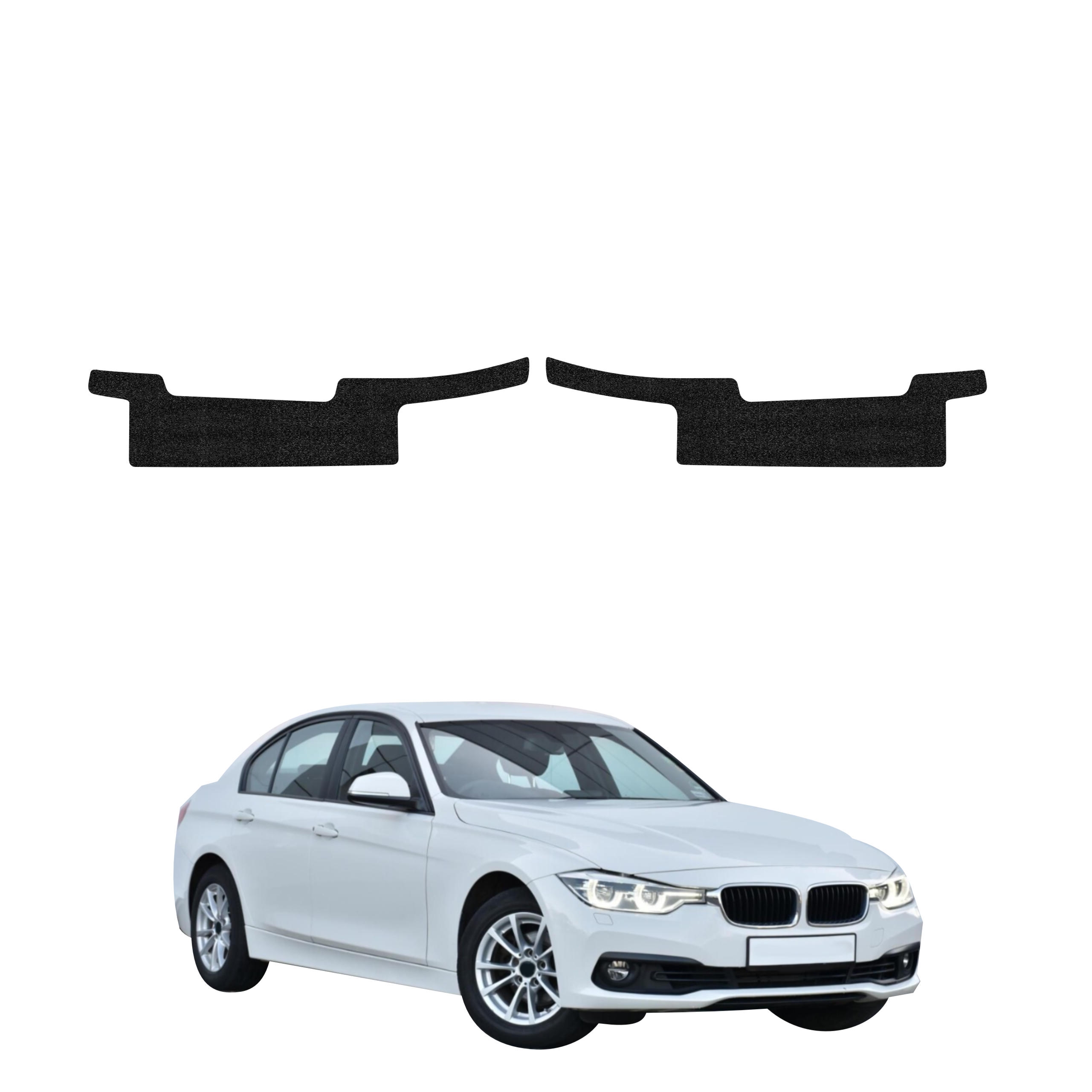 2w1 Czarna powłoka techniczna Grizz Protector na progi BMW 3 F30 Sedan LCI (2015-2018)