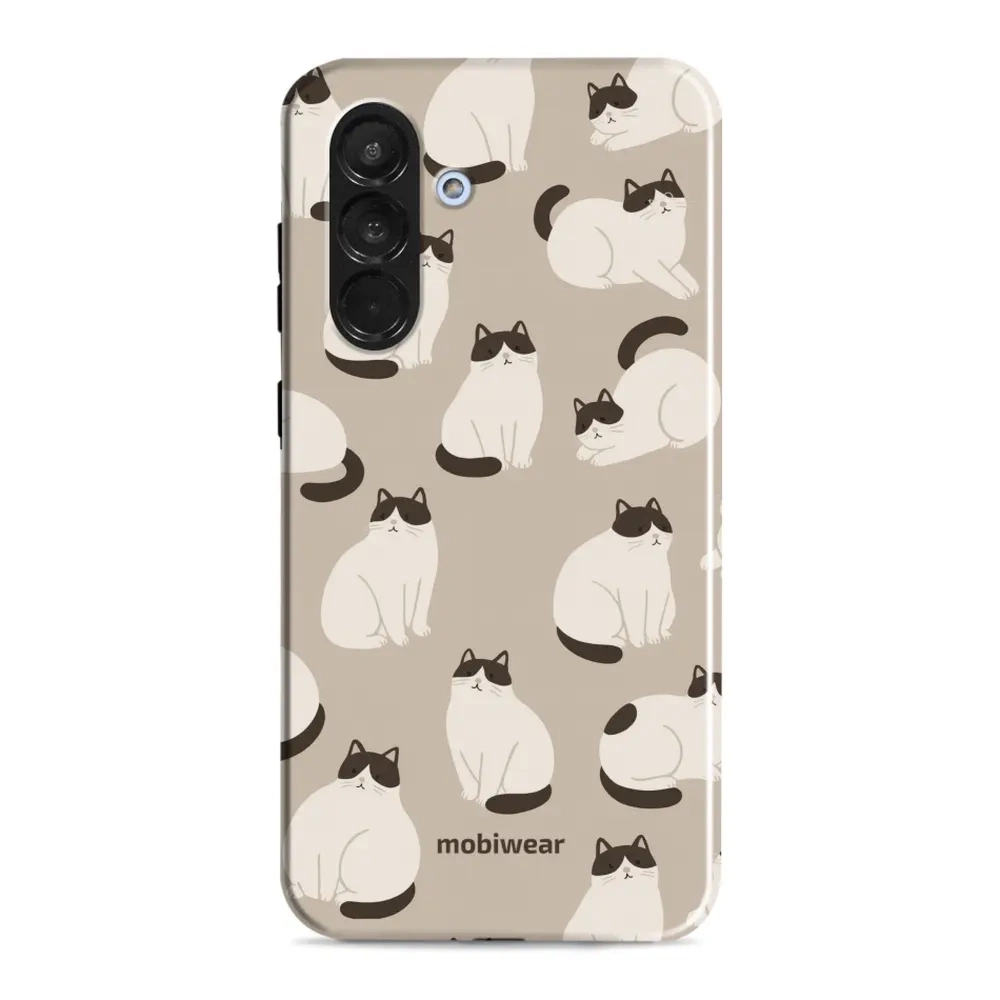 Etui ochronne do Galaxy A56 5G, Mobiwear Elite Pro, kawa miau