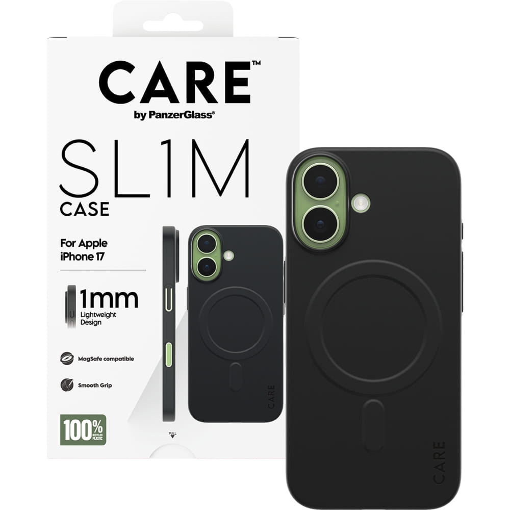 Etui CARE by PanzerGlass SL1M do MagSafe do iPhone 17, czarne