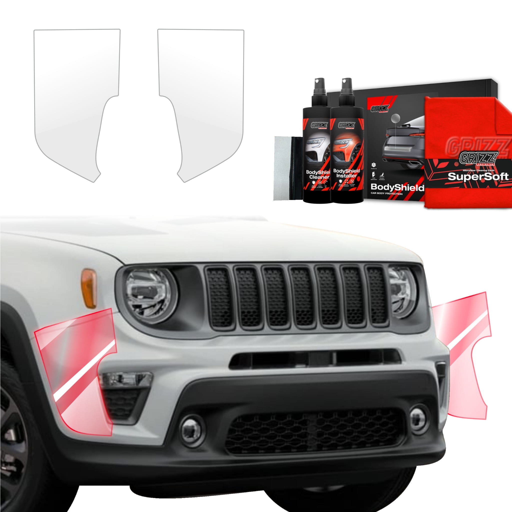 2w1 Folia ochronna Grizz Protector na zderzak do Jeep Renegade (2022-2026)