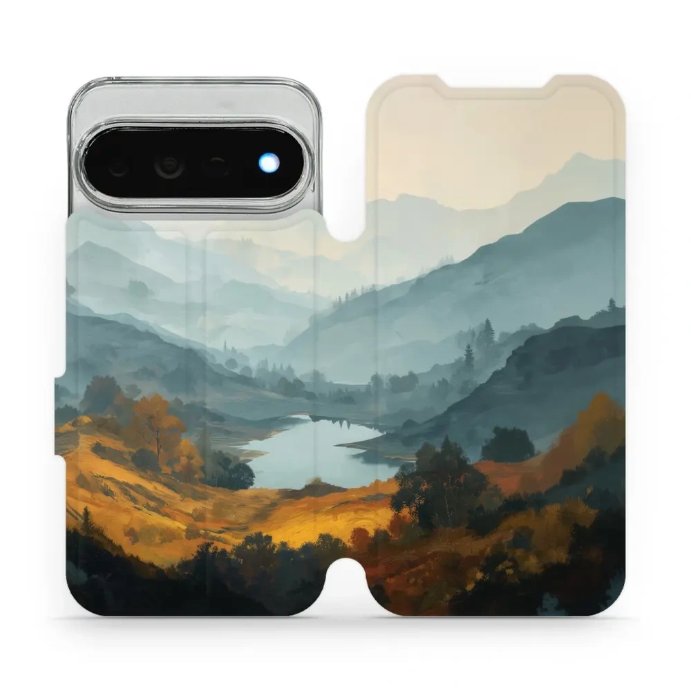 Etui z klapką do Google Pixel 11 Pro XL, Mobiwear Book, jezioro w dolinie